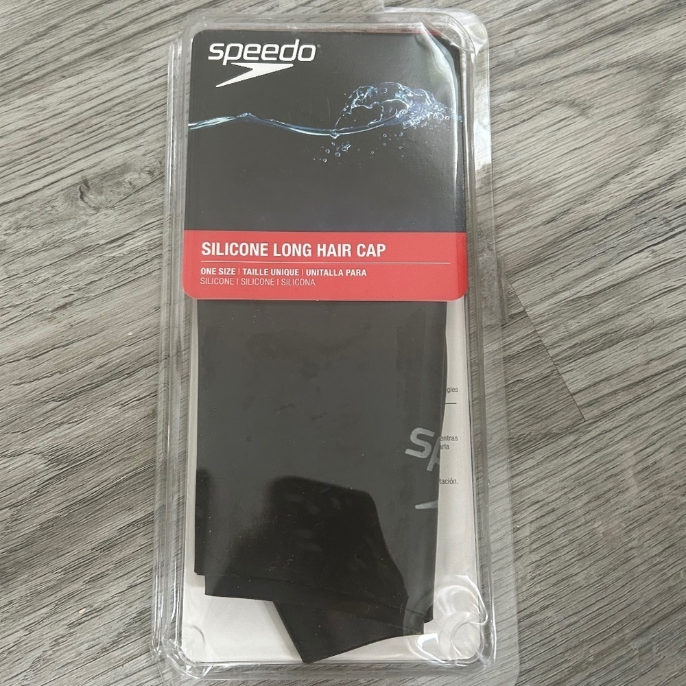 Speedo Silicone Long Hair Swim Cap New in Package